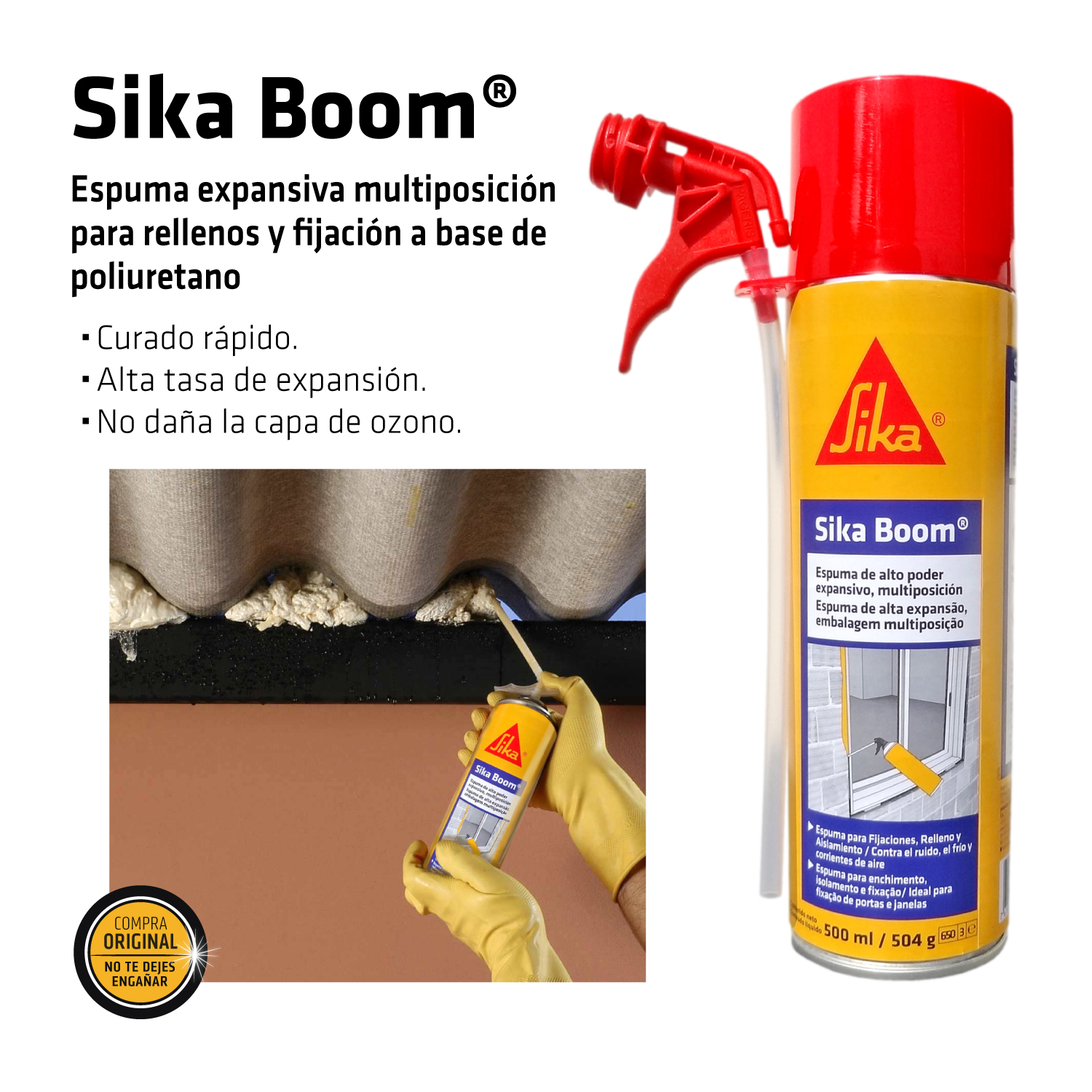 ESPUMA DE POLIURETANO SIKABOOM 500ml - Imagen 8