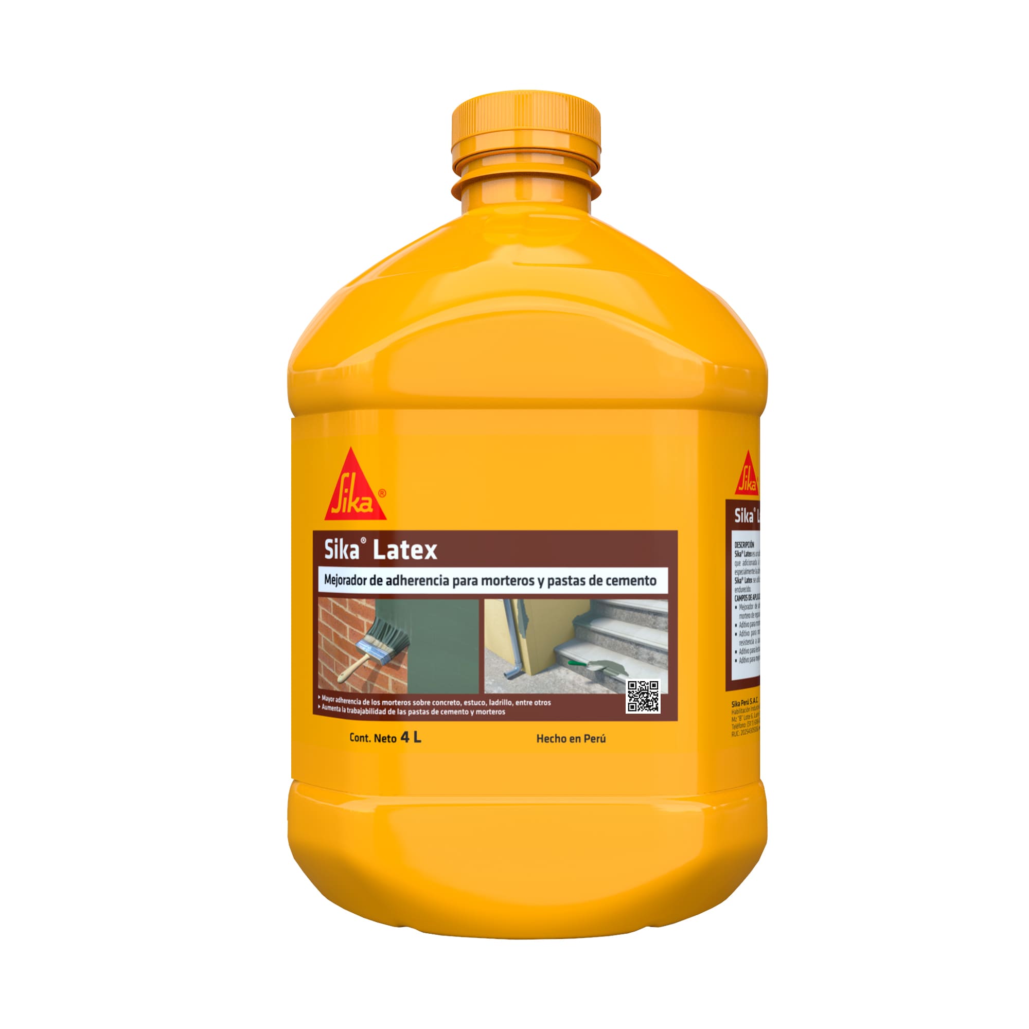 MEJORADOR DE ADHERENCIA PARA MORTEROS Y CEMENTOS SIKA LATEX 4L