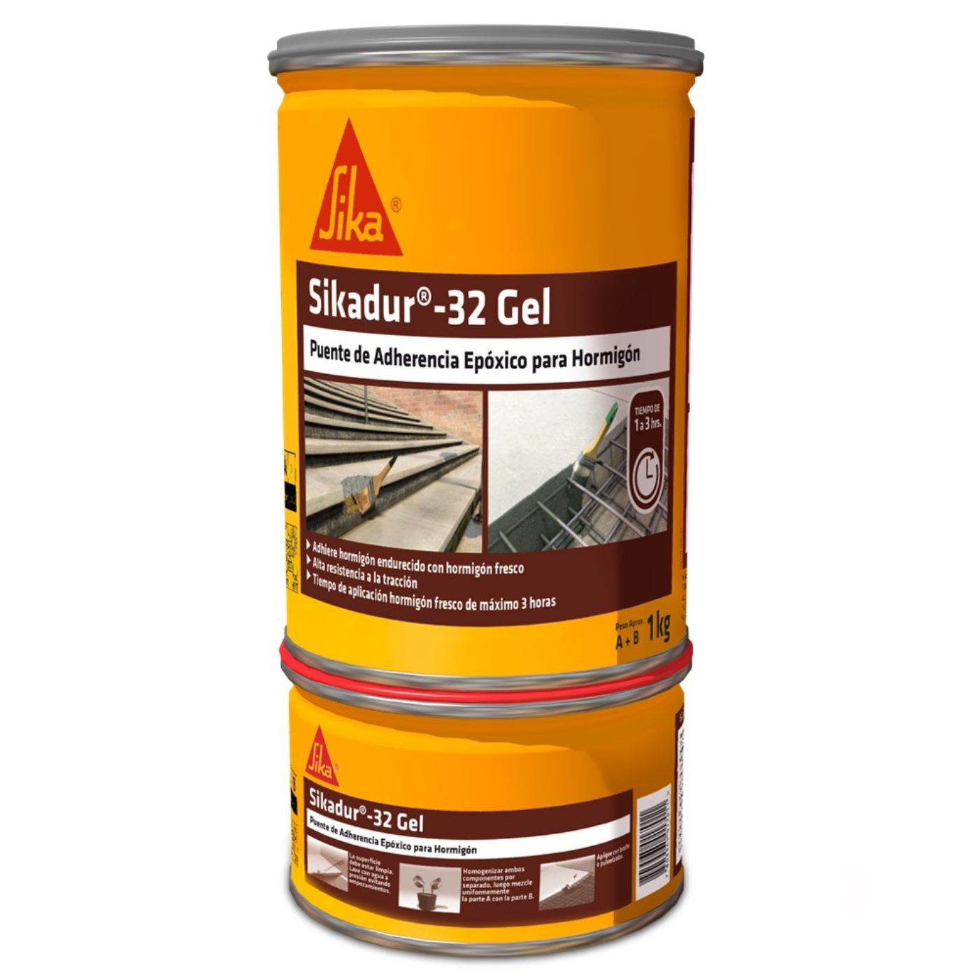 PUENTES DE ADHERENCIA EPÓXICO PARA ANCLAJES Y REPARACIÓN SIKADUR 32 GEL 1KG