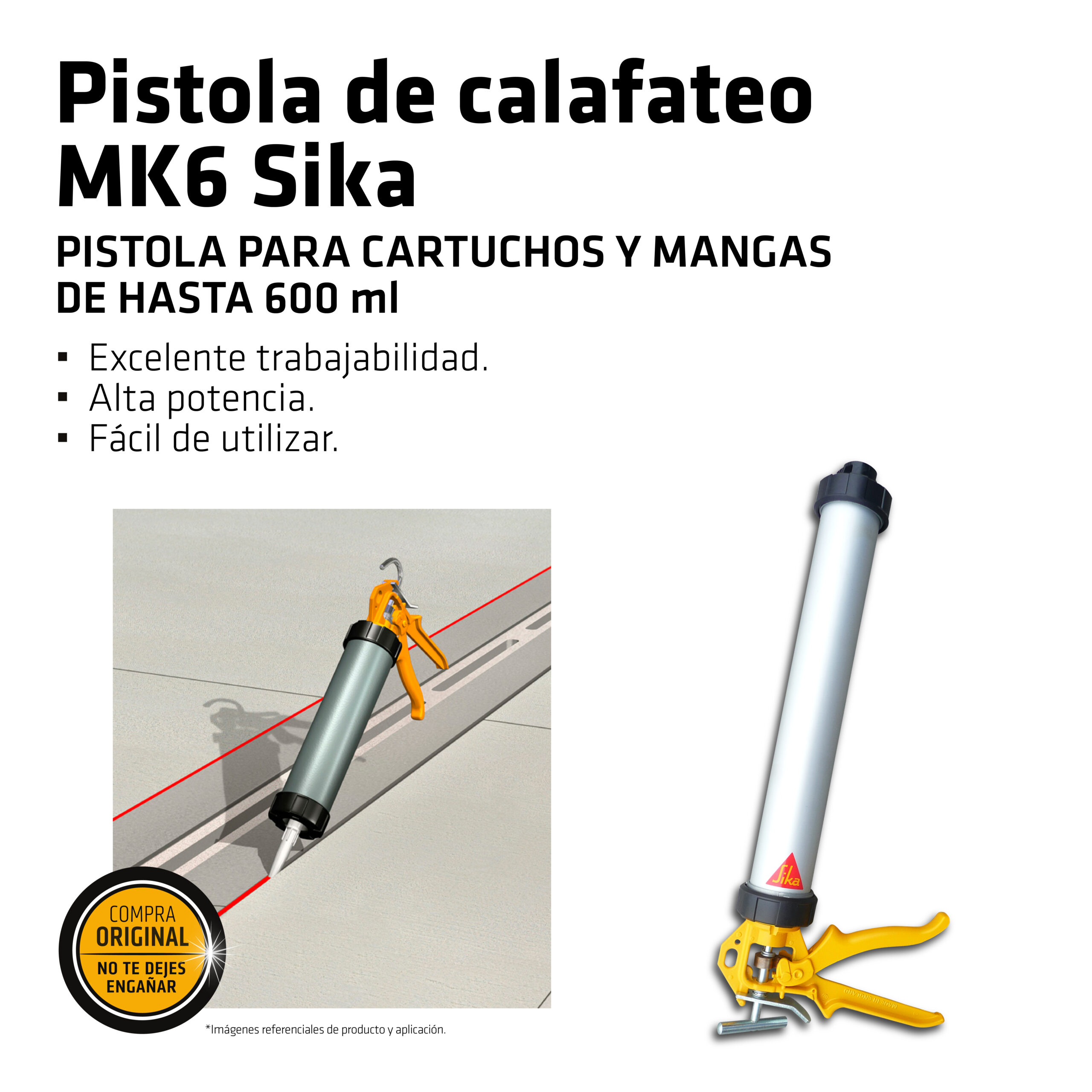 APLICADOR PARA ADHESIVO PISTOLA DE CALAFATEO MK6 SIKA - Imagen 2