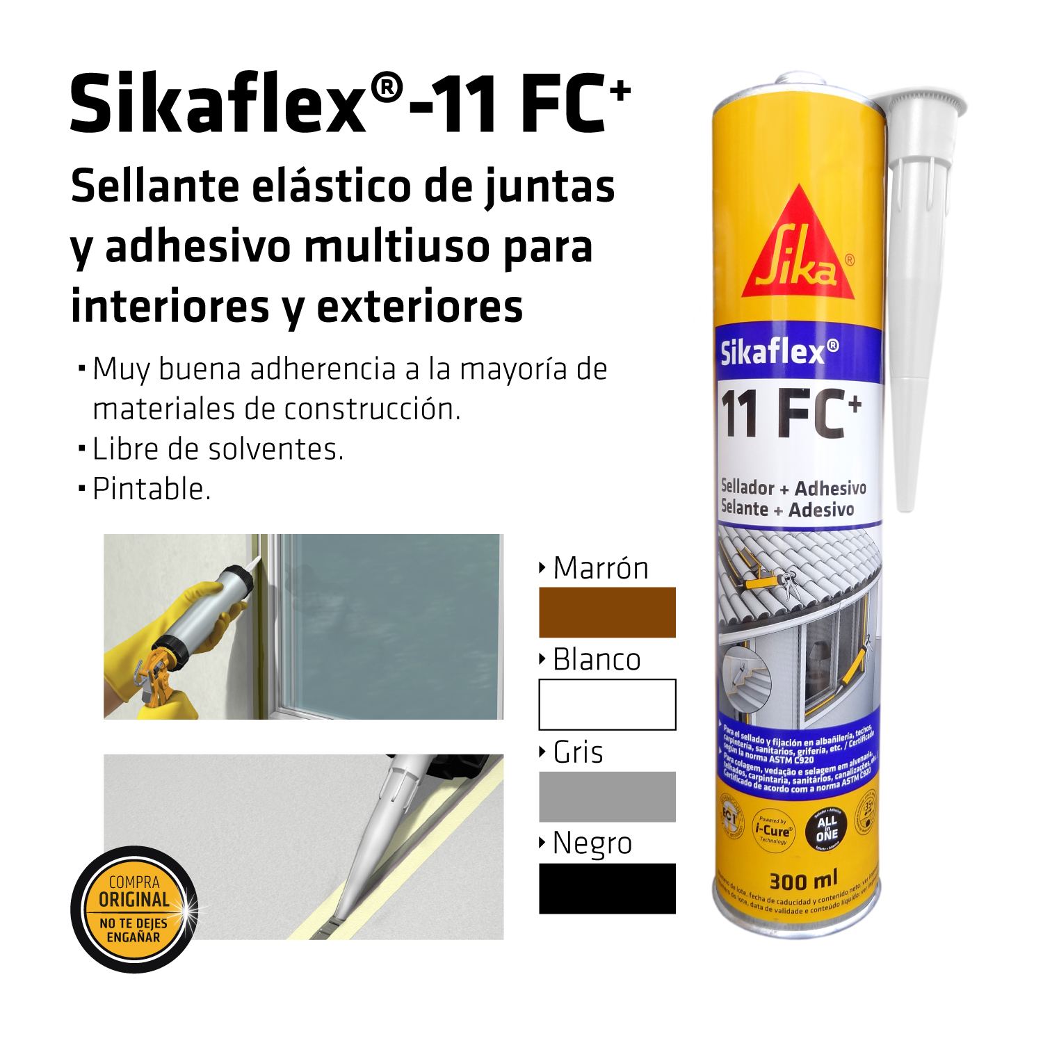 ADHESIVO Y SELLADOR DE JUNTAS SIKAFLEX-11FC + 300ML - Imagen 6