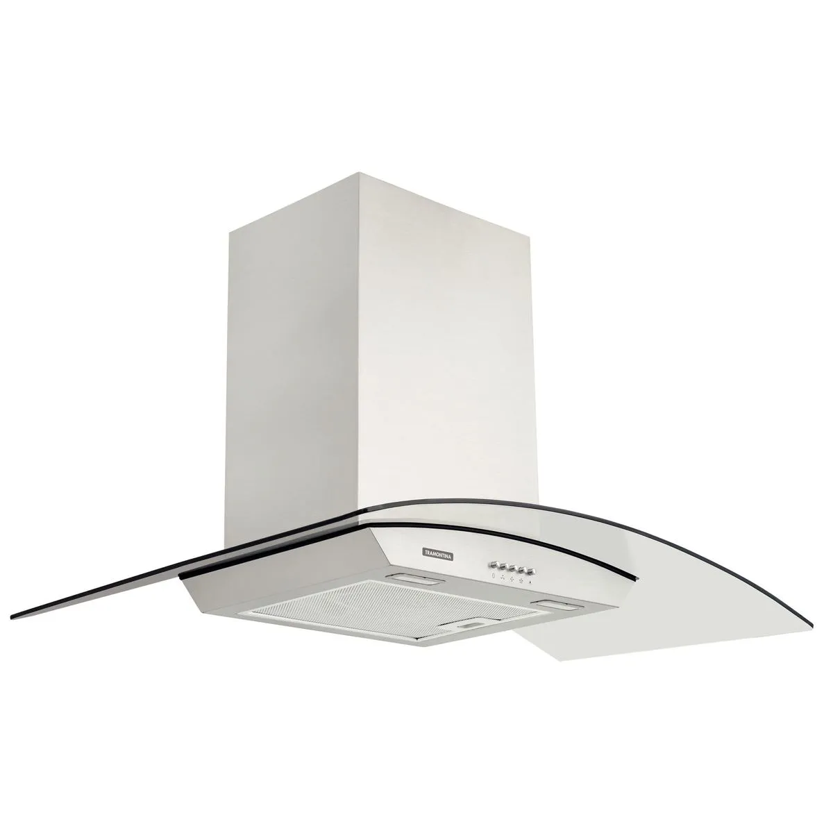 Campana de pared Tramontina de acero inoxidable y vidrio templado de 90 cm y 220 V