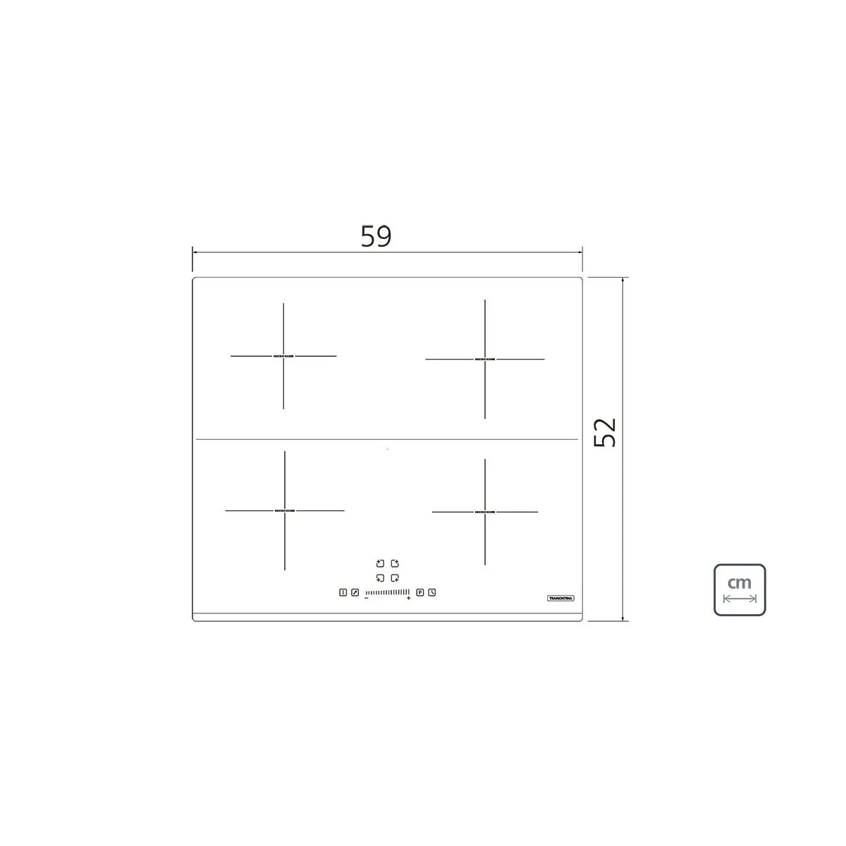 Cocina Empotrable Tramontina por inducción con 4 zonas de calentamiento y mando Touch - Imagen 4