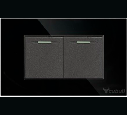 INTERRUPTOR DOBLE NEGRO B2-007