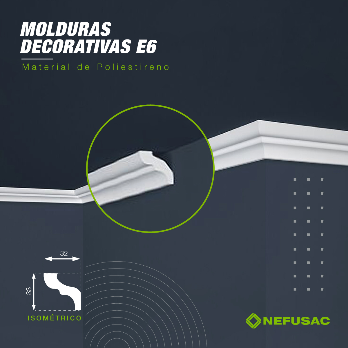 Moldura decorativa E6