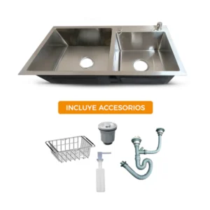 PRM-7843S LAVADERO PRIME DE ACERO INOX DOBLE POZA  - FRATELLI