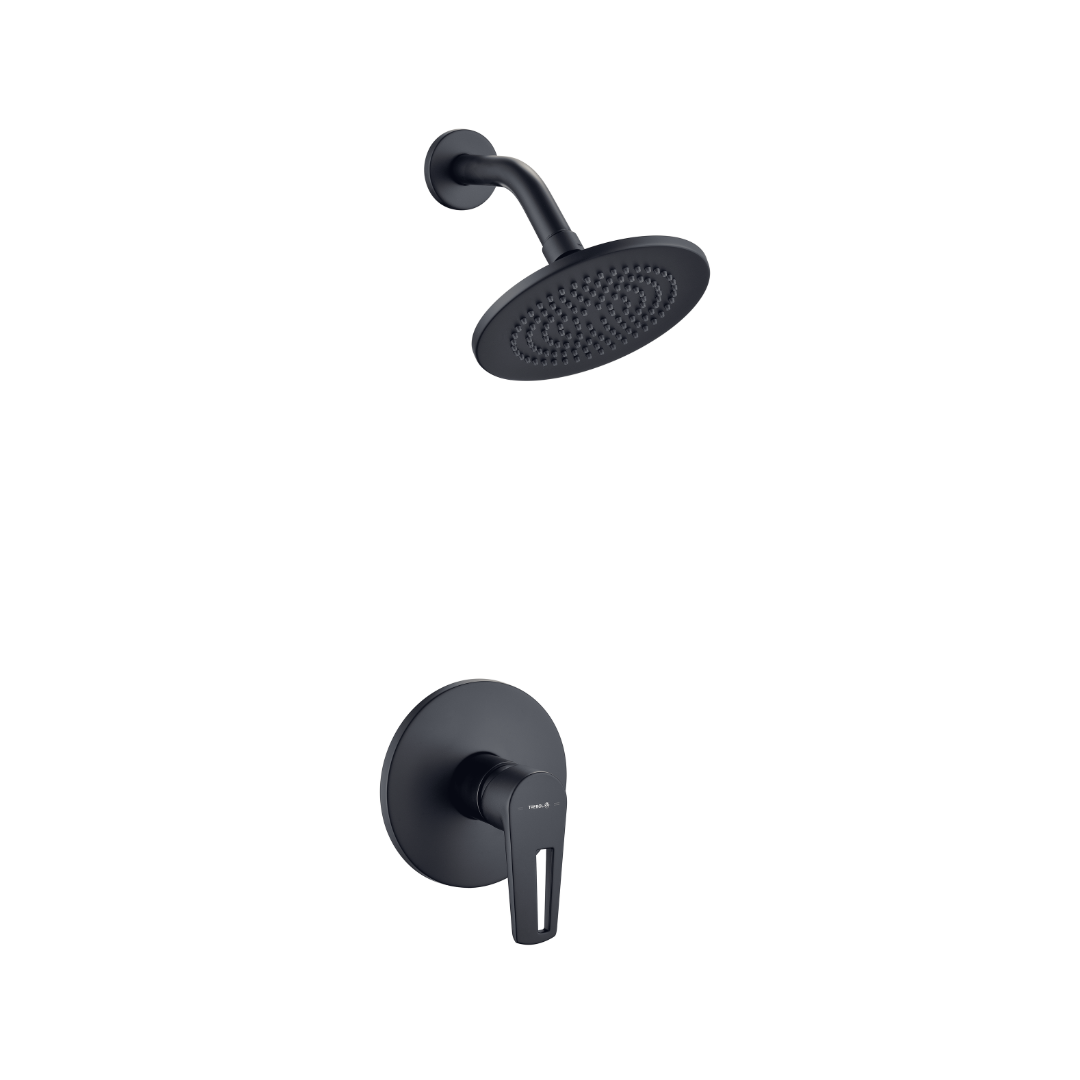 TEMPRA NEGRO MATE MEZCLADORA DUCHA MONOCOMANDO